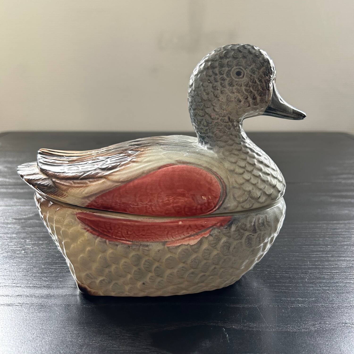 Green and pink duck terrine