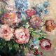 Mr. Sévéry (1895-1987). Painting "Bouquet of flowers in a vase". Impressionism.