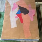 Tapis en laine touffetée à la main Tisca, signé “ILES”, France, années 1990