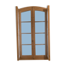 Window with wooden interior shutters