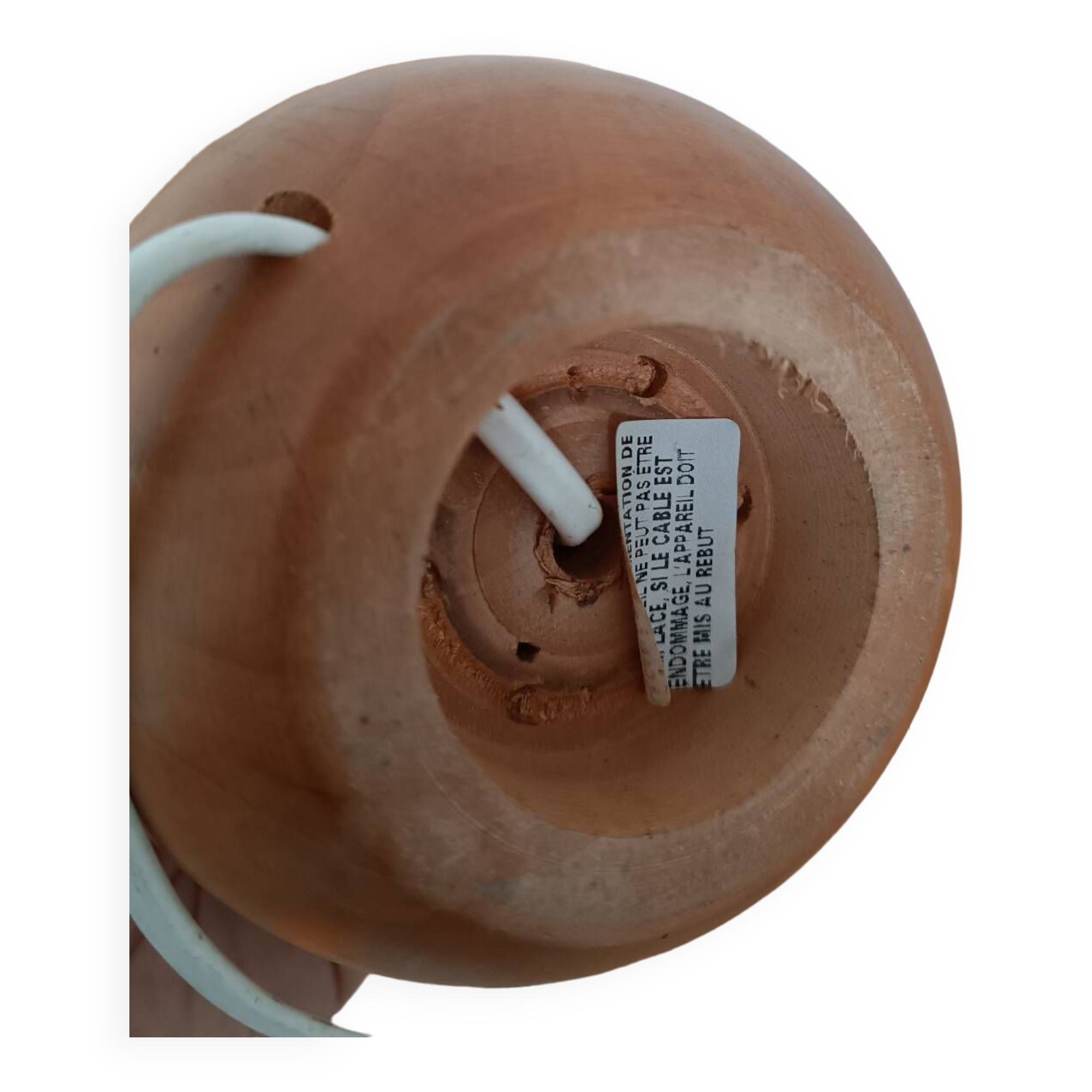 Solid walnut ball lamp