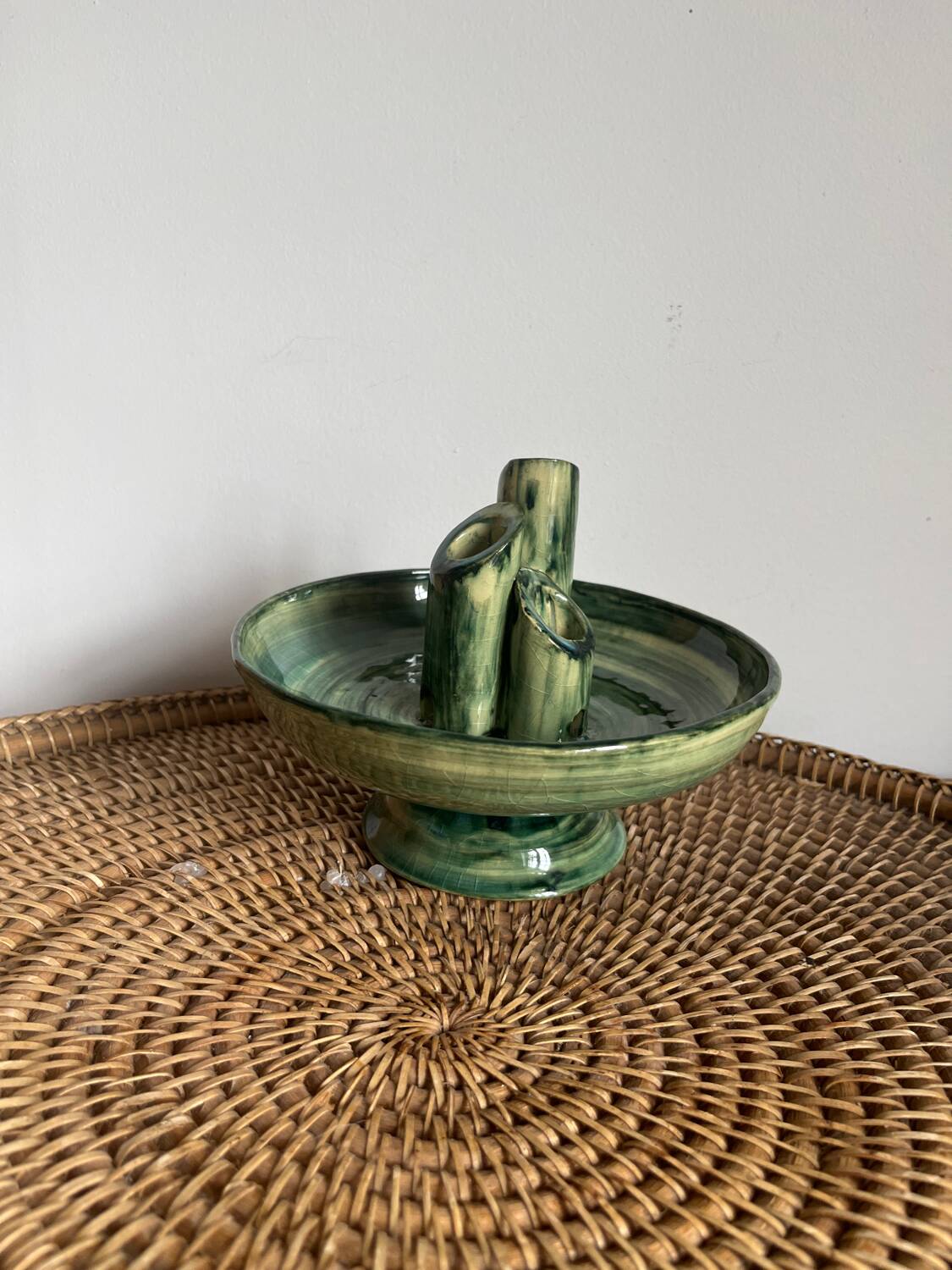Cut ceramic vase