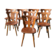 Série de 8 chaises de bistrot manufacture macorest kingersheim circa 1950
