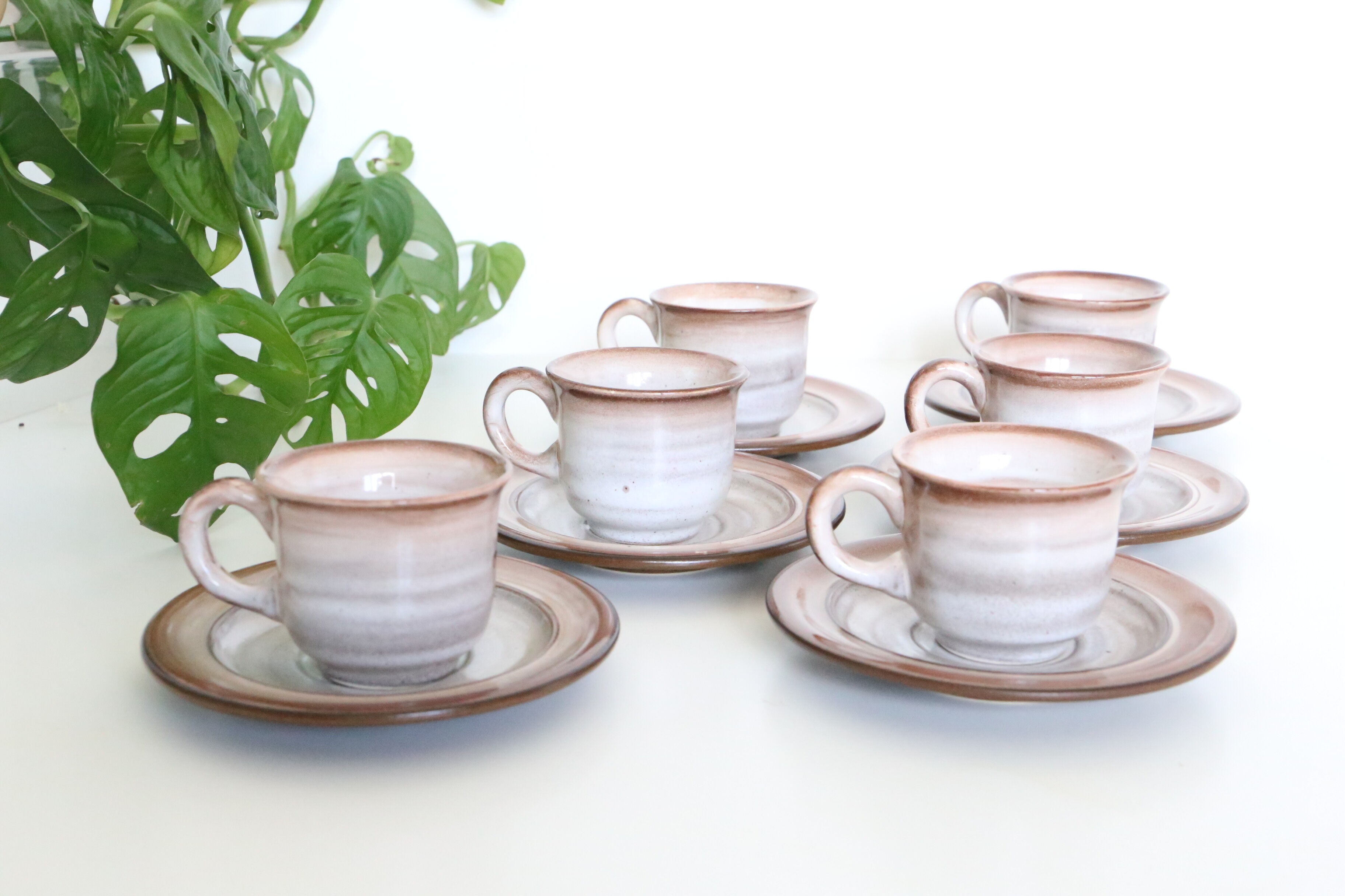 Set de 6 tasses et sous tasses Niderviller, vintage