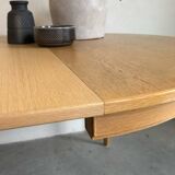 Vintage extendable round dining table Omann Jun