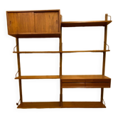 Vintage Scandinavian Teak Wall Unit by Poul Cadovius for Royal System, 1960s