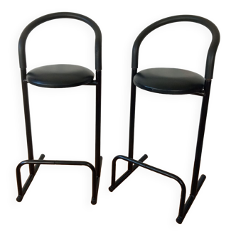 Pair of post-modern bar stools, Amisco, 1980s