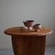 Modern round Danish coffee table in solid pine, Rainer Daumiller style, 1970.