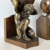 Serre-livres Atlas , globes style mappemonde ancienne