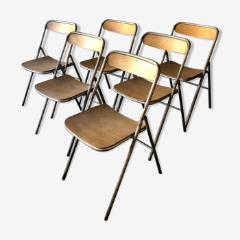 6 vintage folding chairs