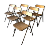 6 vintage folding chairs