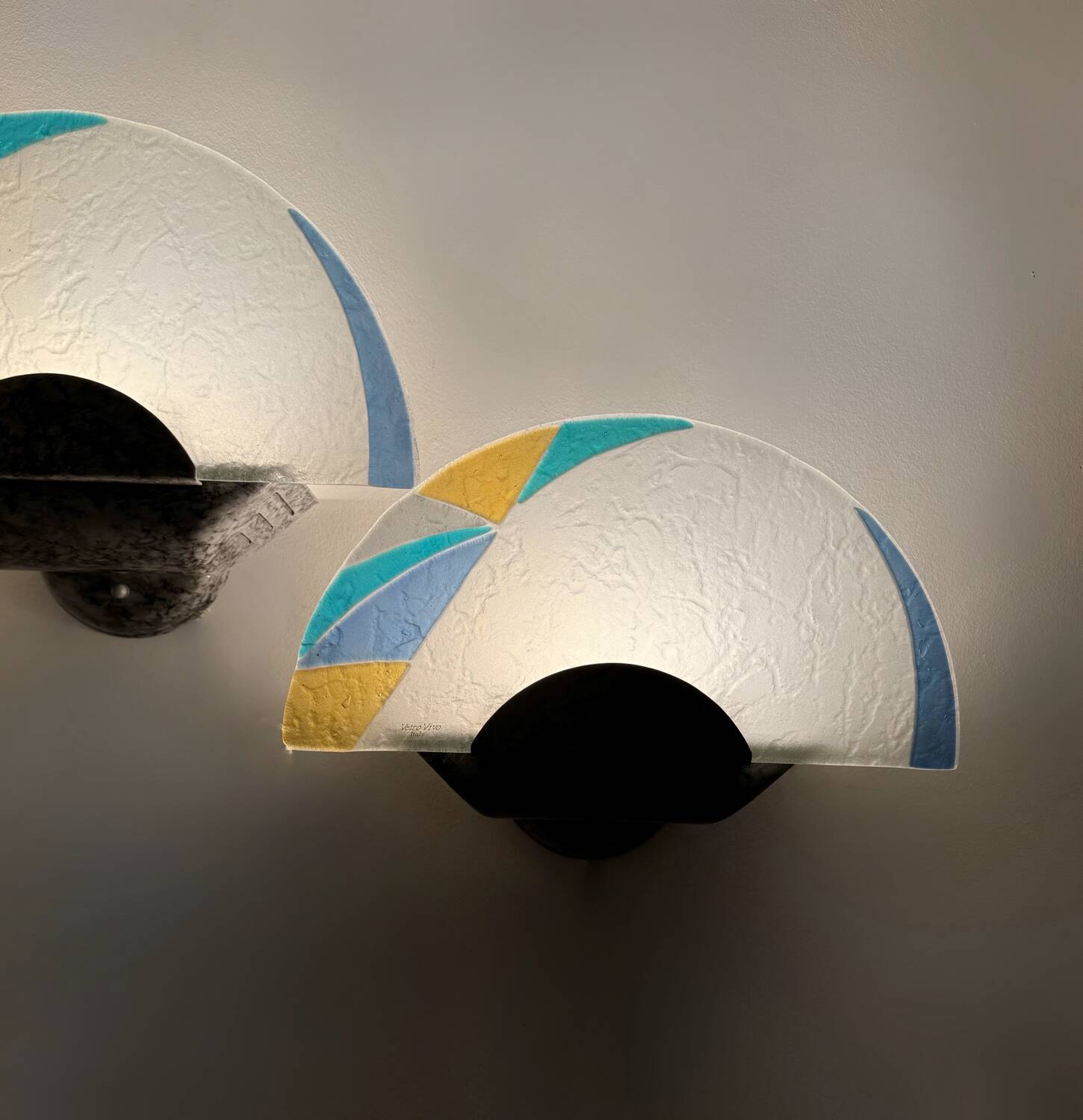 Murano glass wall lights from the 80s