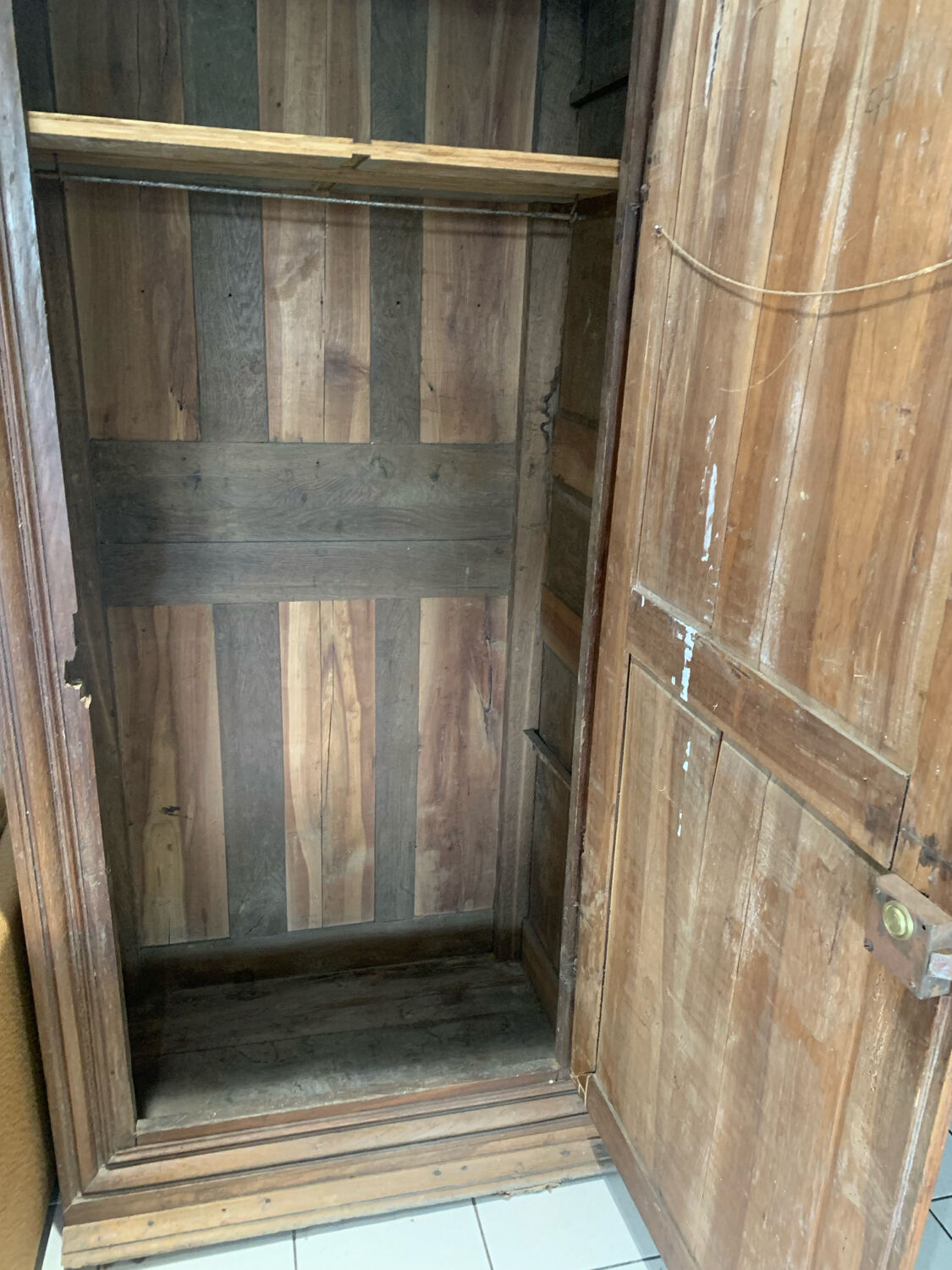 Old 18th century walnut and oak bonnet maker