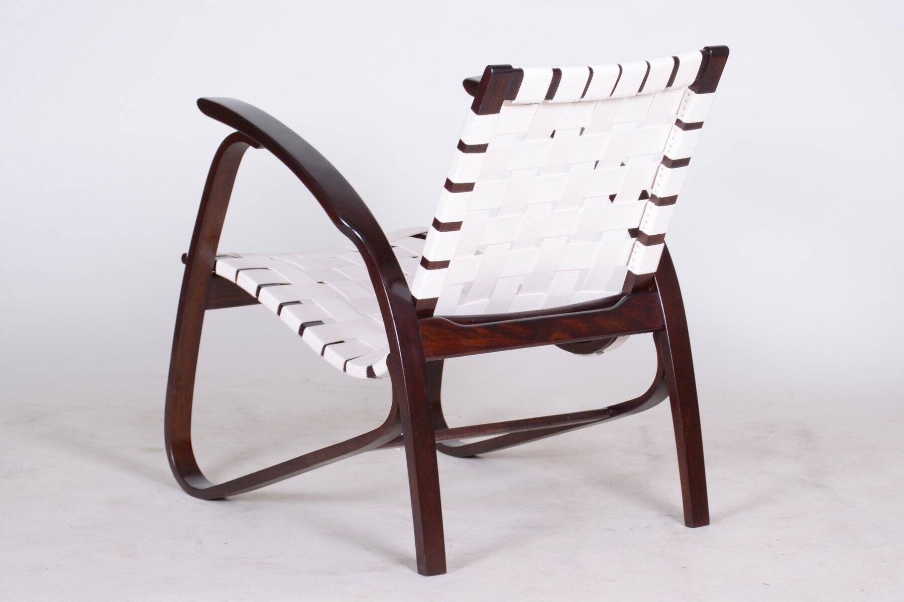 Vintage Art Deco Armchair in Beech by Jan Vaněk, Czech, 1930s