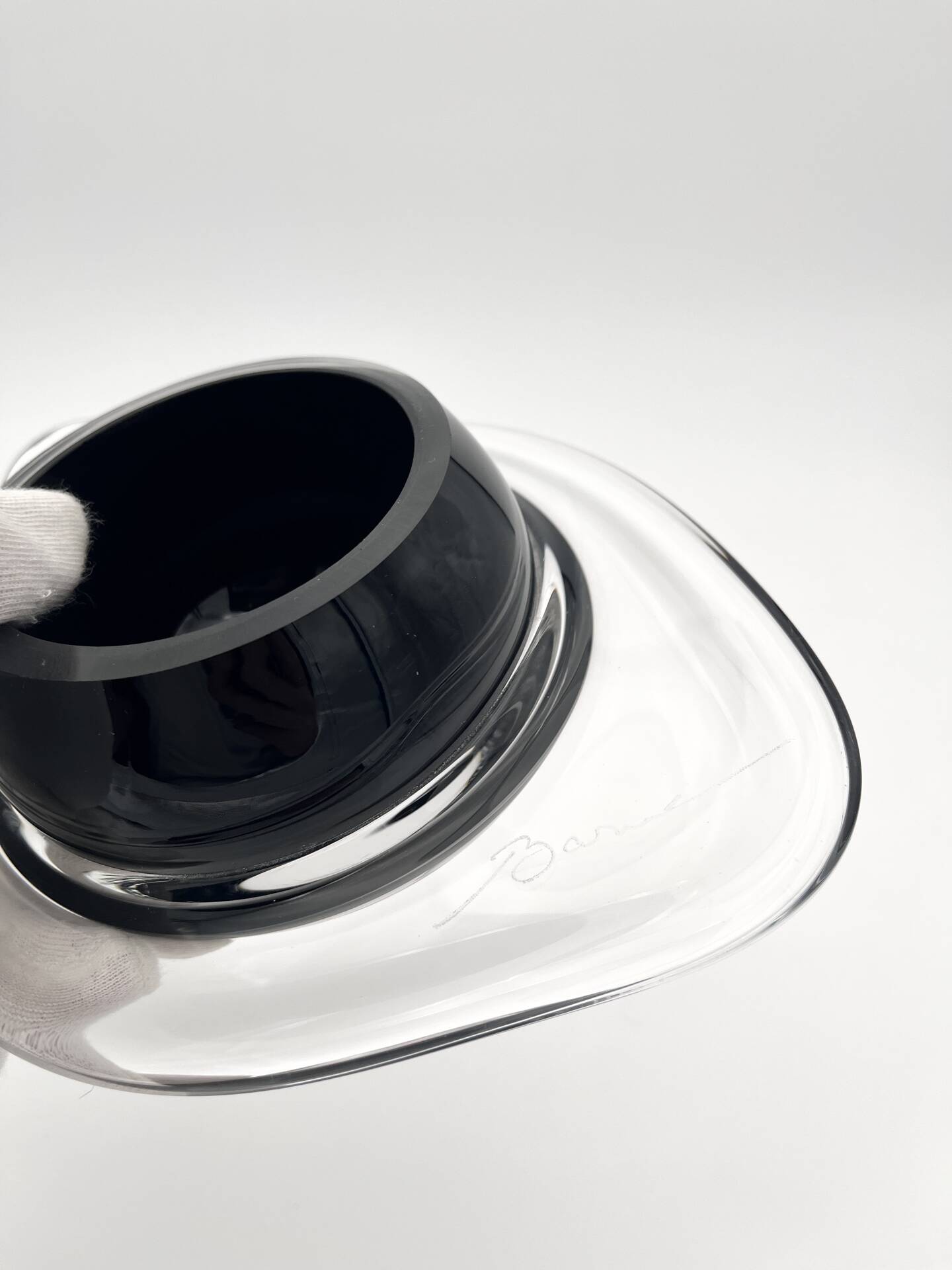 Coupe Vide-Poche Design Verre d'Art Soufflé Signé Ioan Barna