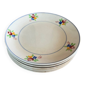 6 assiettes à dessert terre de fer Gien Nice