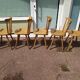 Set of 18 wooden bistro chairs - vintage - year 50 - 60
