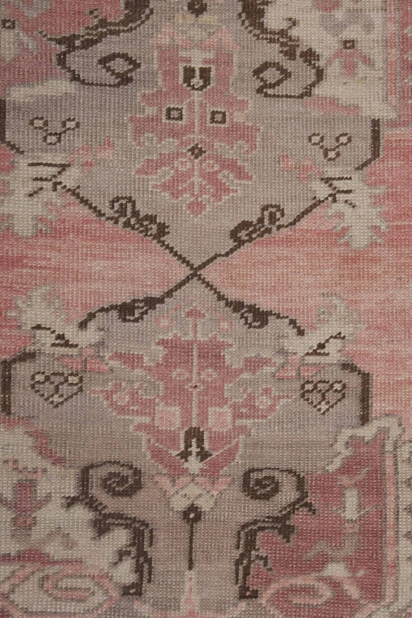Vintage Turkish hallway rug 100x649 cm