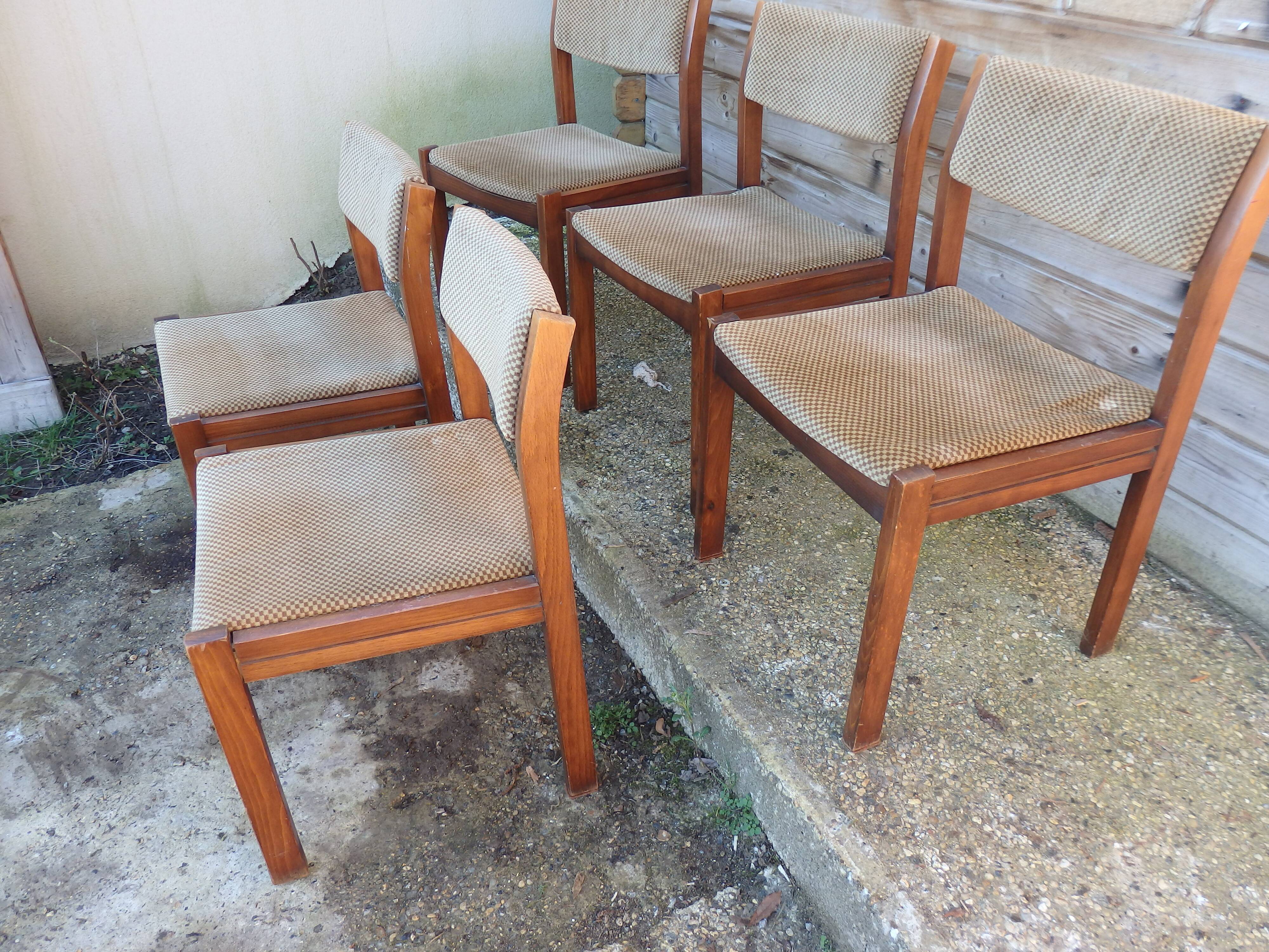 5 vintage chairs 70s 80s