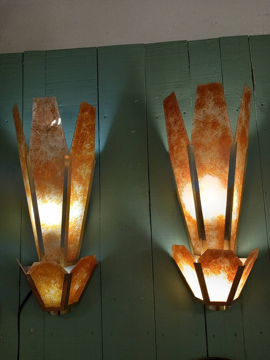 Pair of 1970 wall lights
