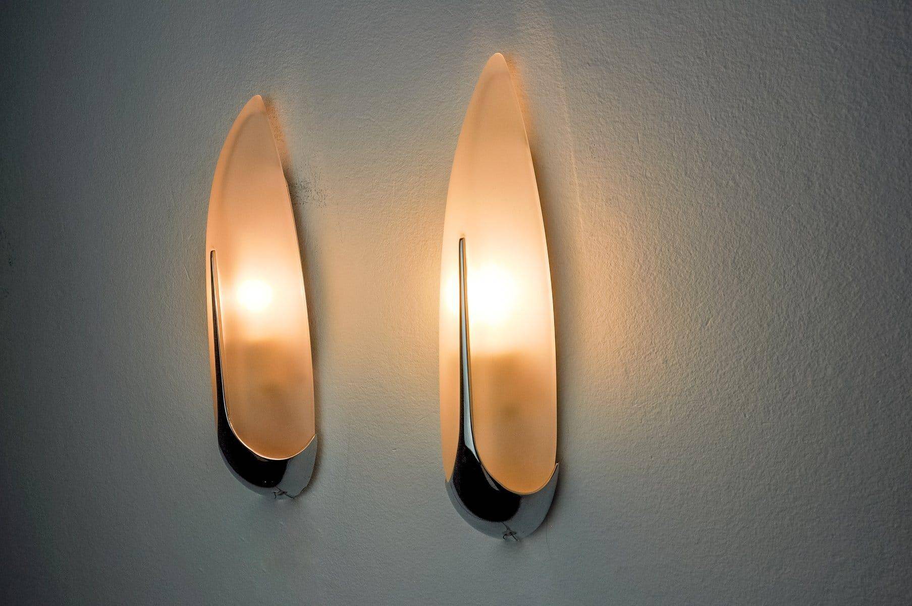 Art Deco wall sconces 'Ears' by IdeArte 1980s