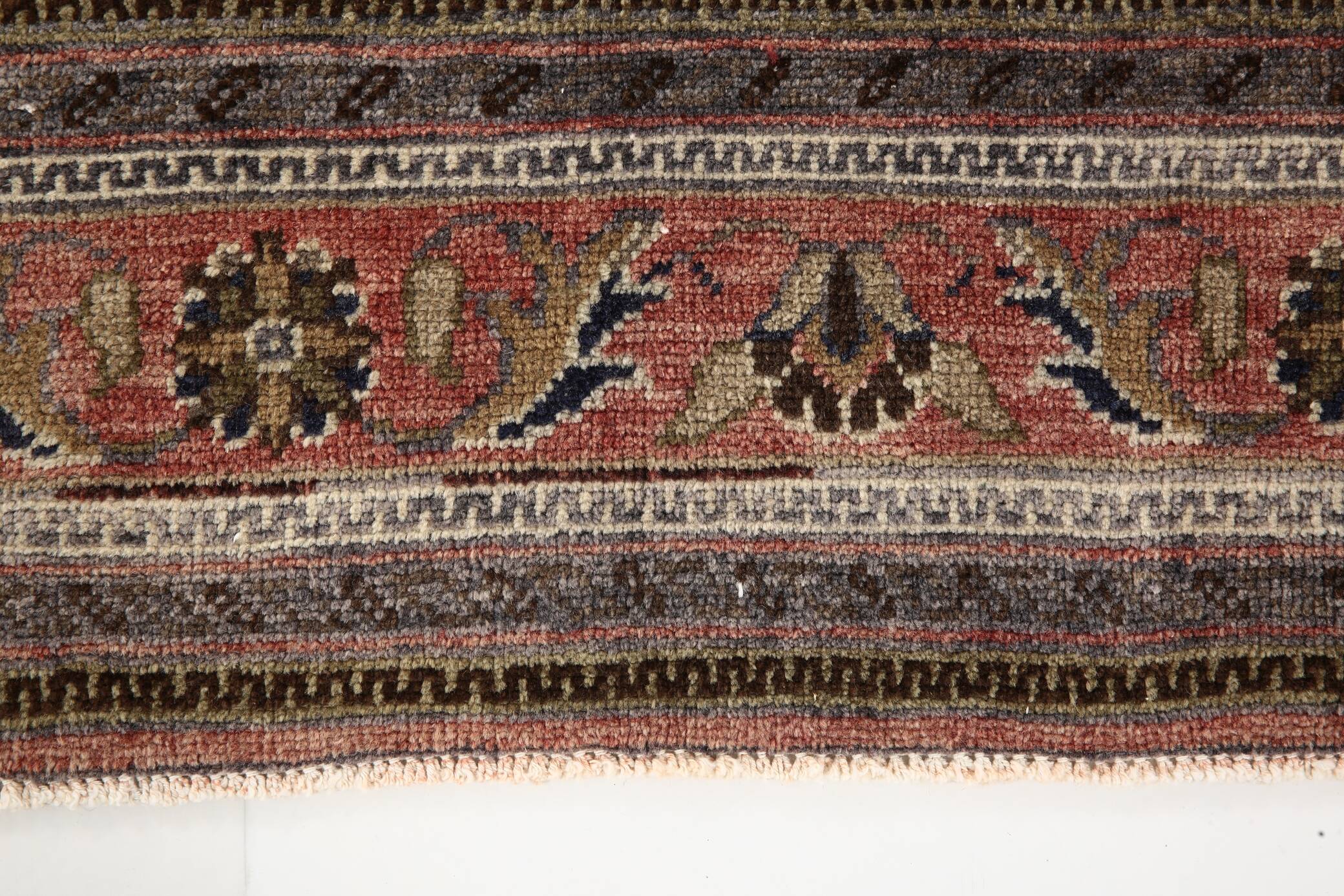 4x7 Brown Floral Vintage Persian Rug, 130x215Cm SK 2606