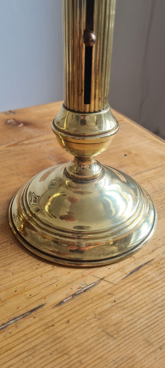 Pair of brass candle holders