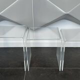 Nesting tables in plexiglass by Michel Dumas, France 1970s