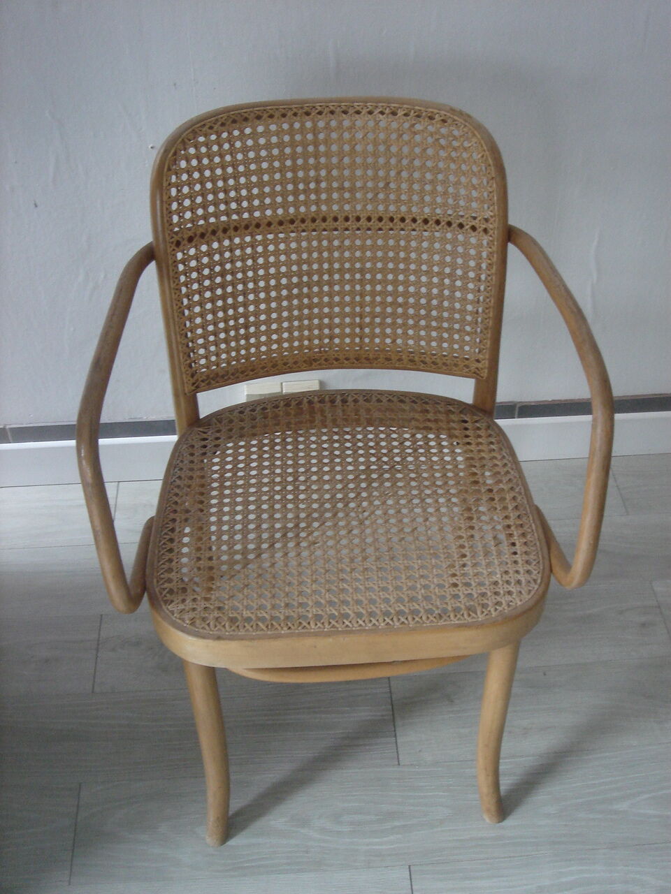 Rattan armchair Thonet end 19th century