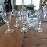 6 verres à Bourgogne N°3 Saint Louis "Bubbles"
