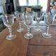 6 Burgundy glasses No. 3 Saint Louis "Bubbles"