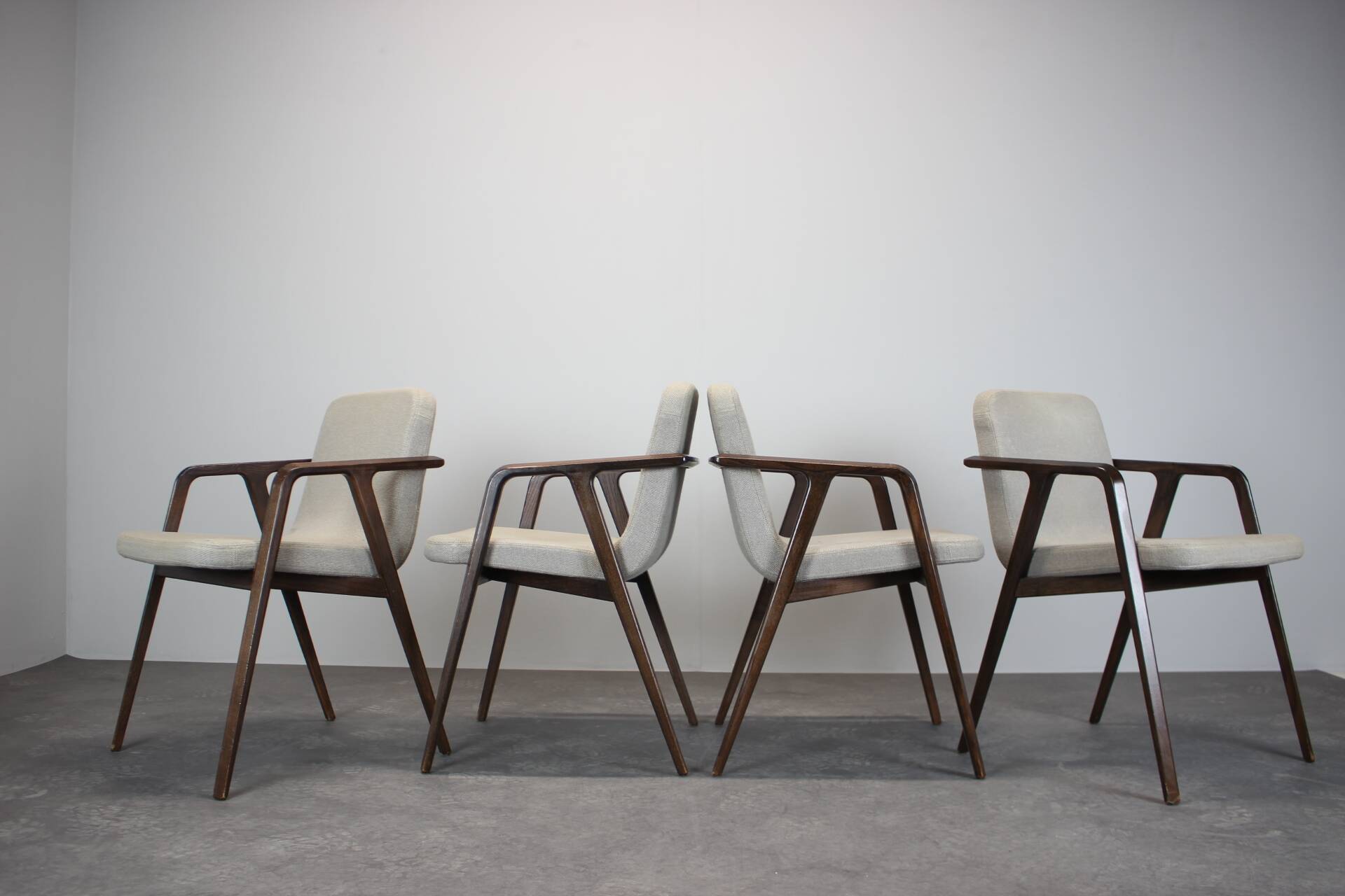Set of 4 Lolita Dining Chair with Arms by Porada, 21st Century