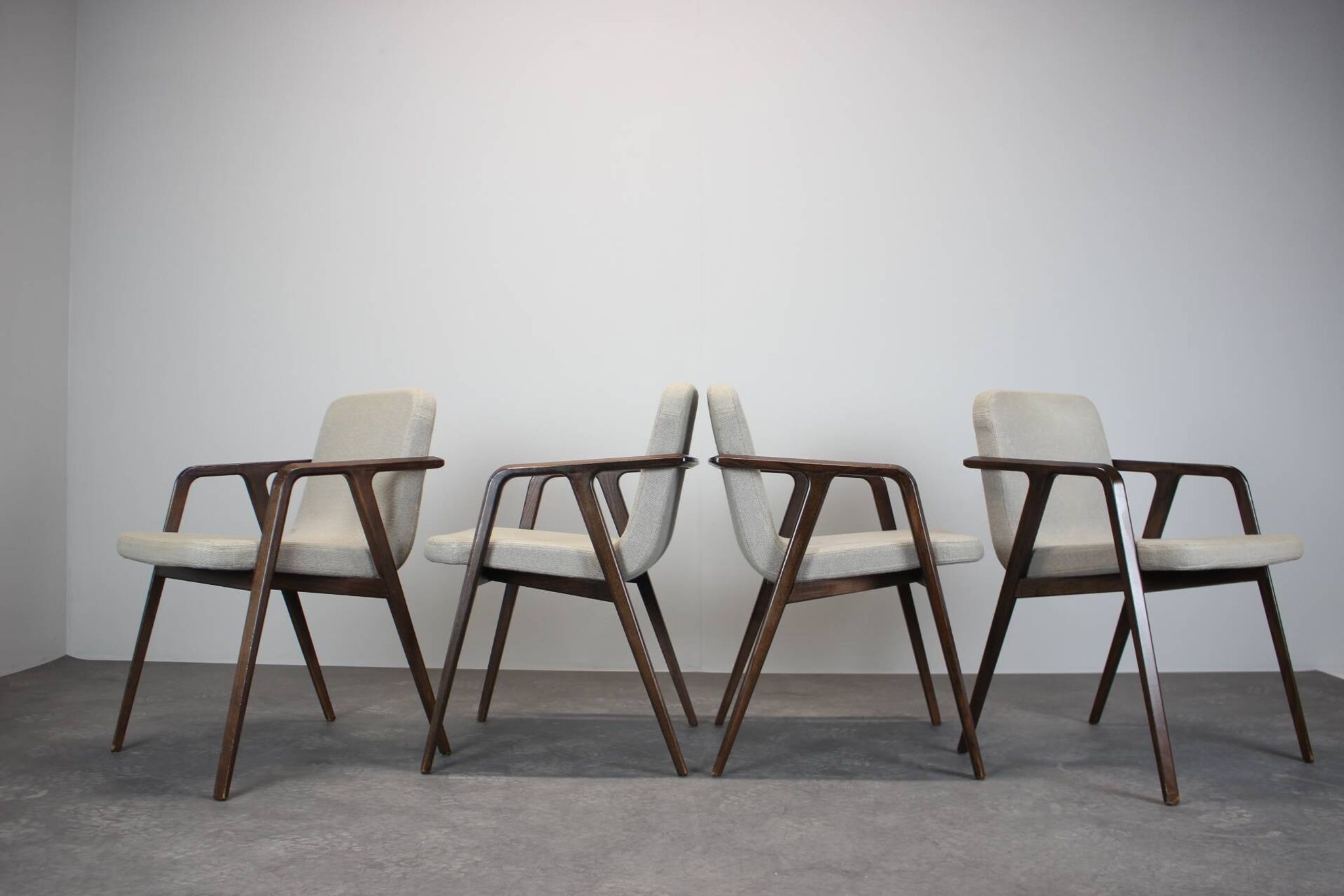 Set of 4 Lolita Dining Chair with Arms by Porada, 21st Century