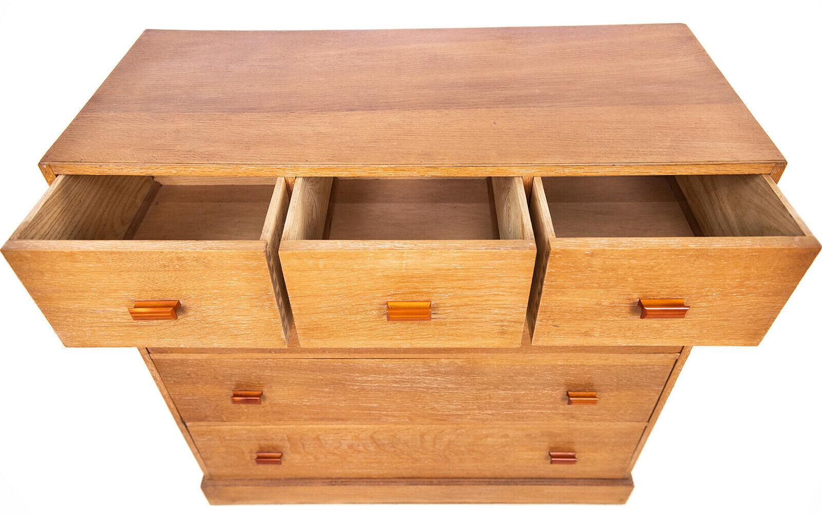 Early 20th Century Limed Oak Heals Style Chest of Drawers