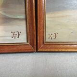 Pair of oil paintings with grapes
