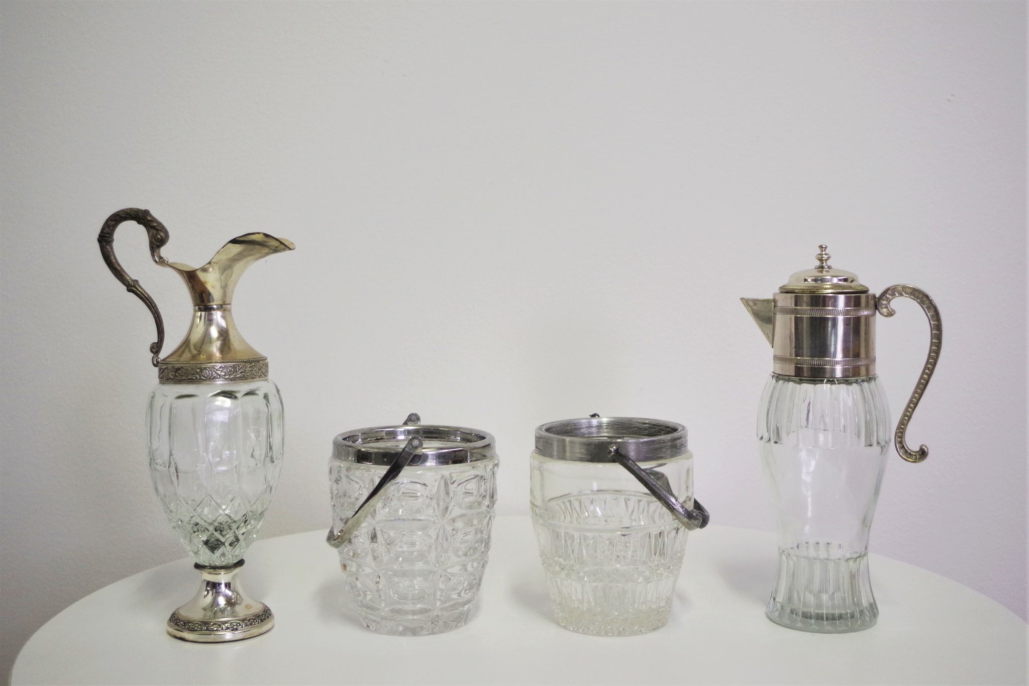 Glass pitchers, 1960s, set of 4