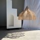 Rattan pendant lamp in the shape of a flower