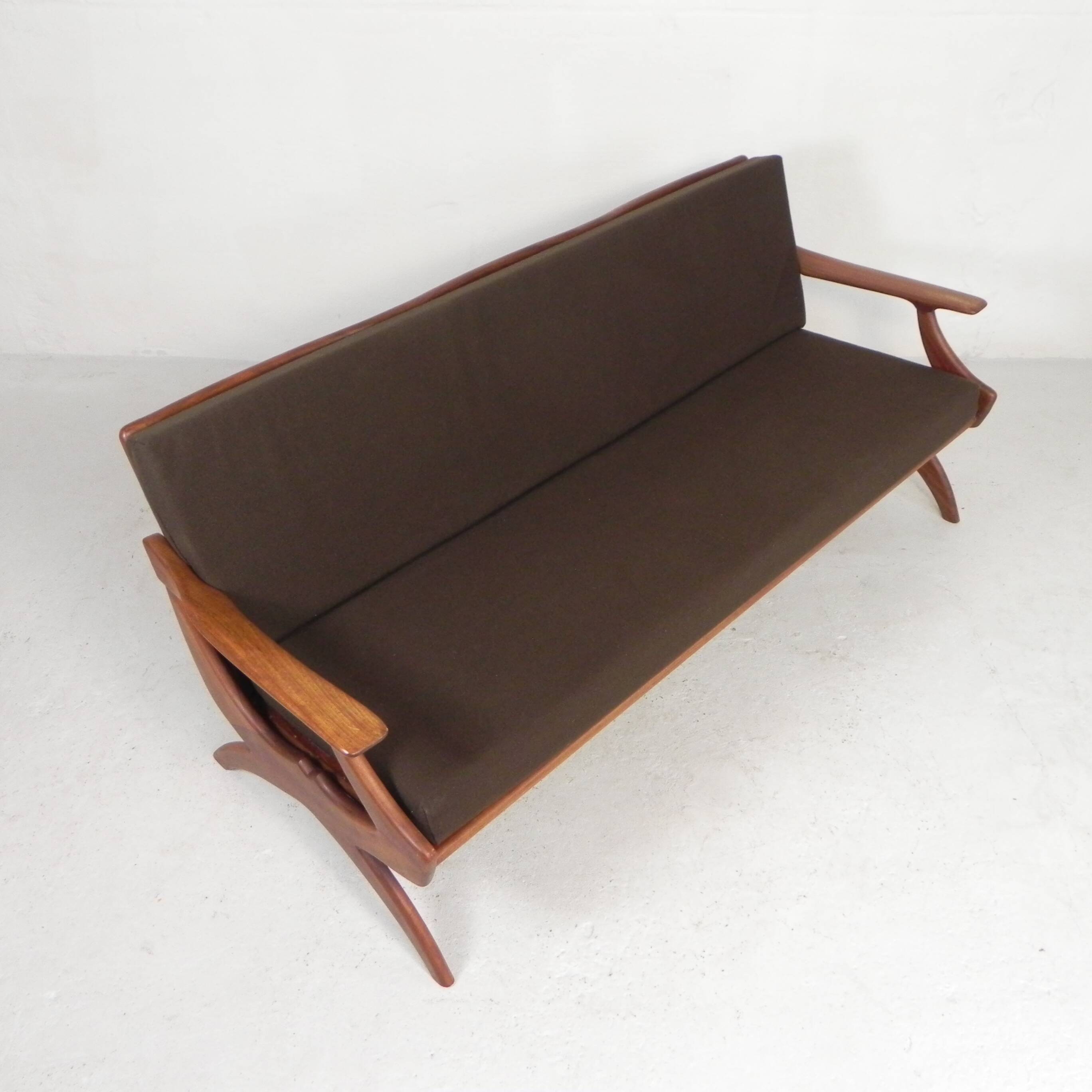 Three-seater teak sofa from De Ster Geldermalsen Gelderland, 1960s.