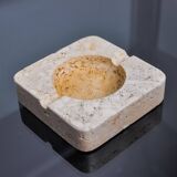Brutalist ashtray by Fratelli Mannelli, travertine, Italy, 1970