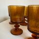 Set of 10 1970 glasses in molded glass tree wood