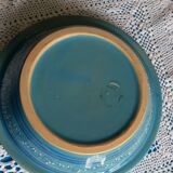 Turquoise blue & arabesque tagine in enamelled terracotta - 22cm in diameter, 20cm in height approx.