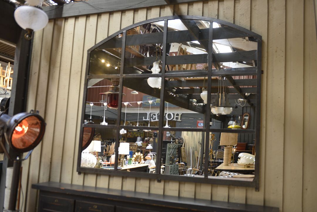 Metal factory window mirror 1930 195x170cm
