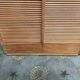 Double filing cabinet with notary curtains in solid oak 1960
