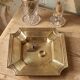 Art Deco brass catchall or ashtray, geometric, 1930s-1940s