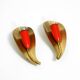Two original Mid Century Modern brass sconces