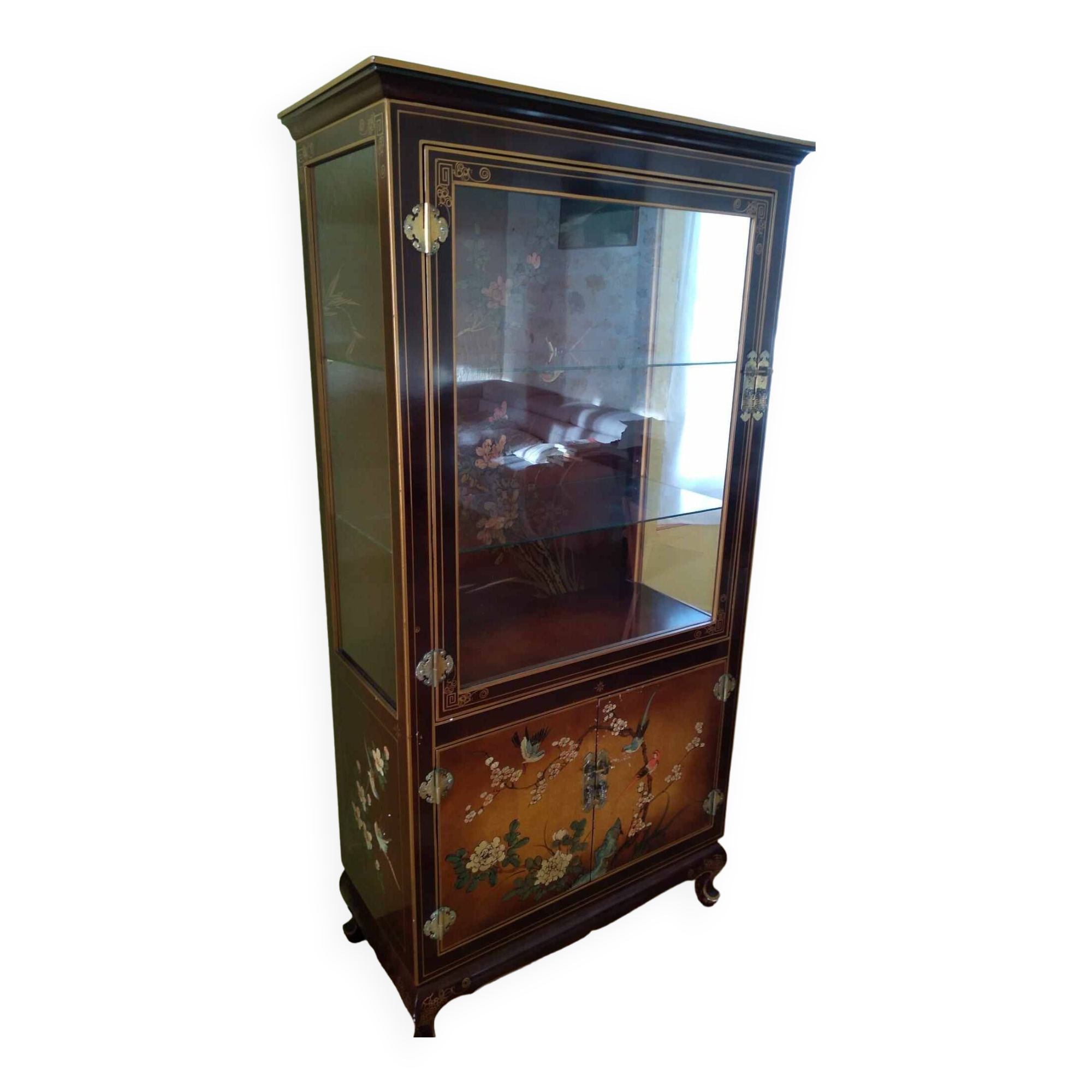 Lacquered Wood Showcase, China, 1950