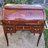 Cylinder desk and marquetry from the end of the 19th century
