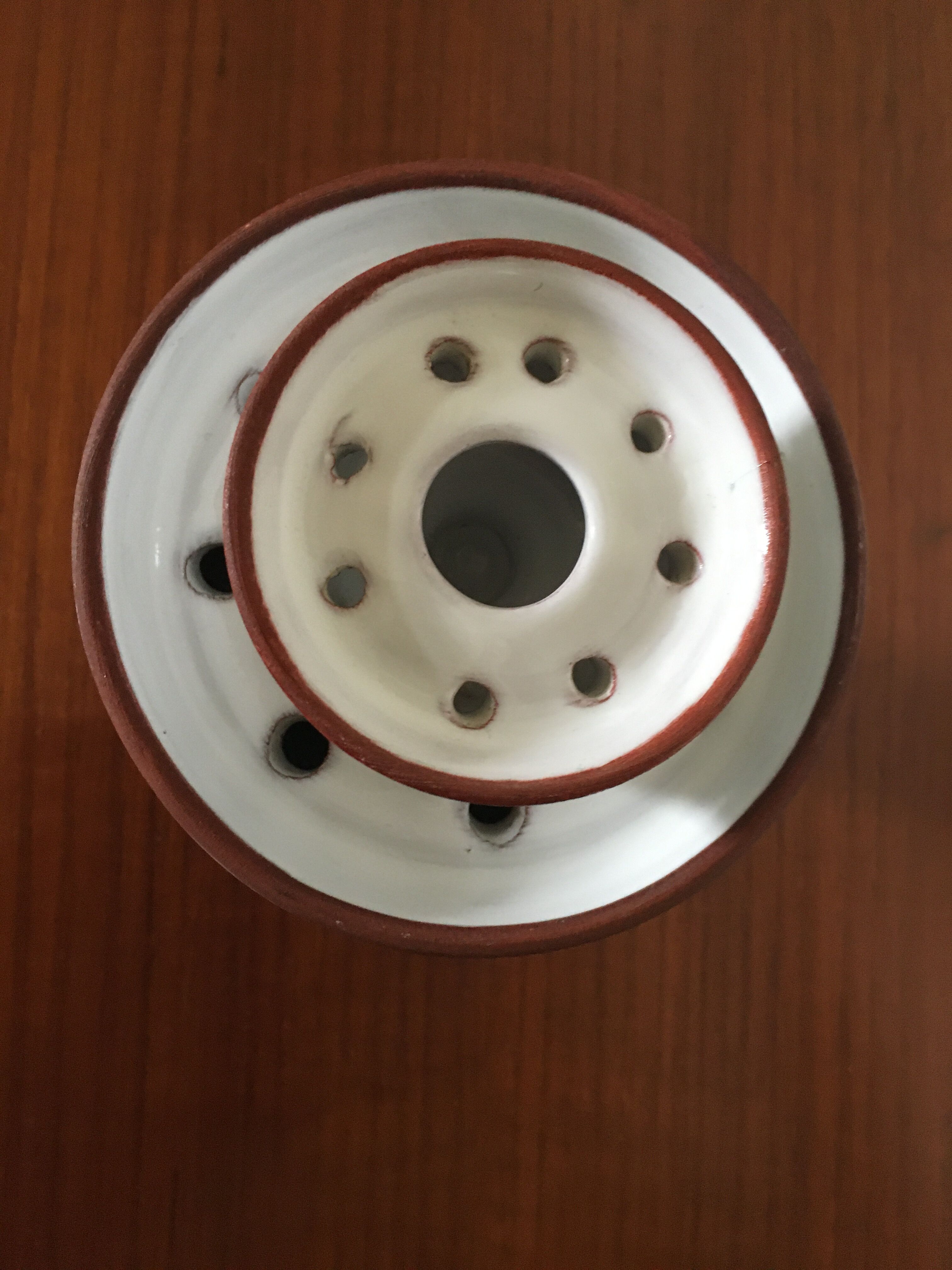 Vintage ceramic flower spades