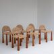 Ensemble de 6 chaises à manger Alessandro Becchi « Toscanolla » pour Giovannetti