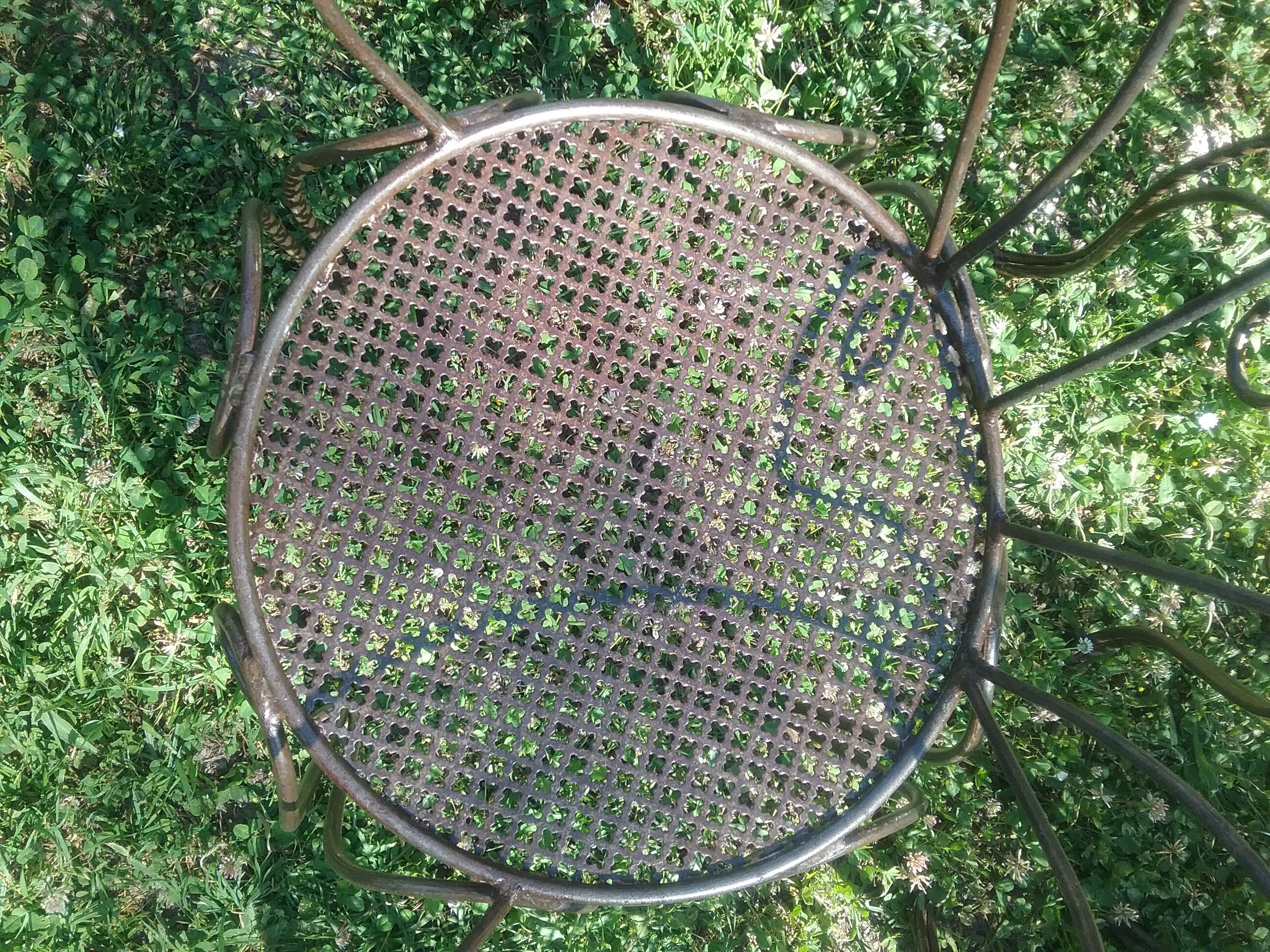 Wrought iron garden furniture